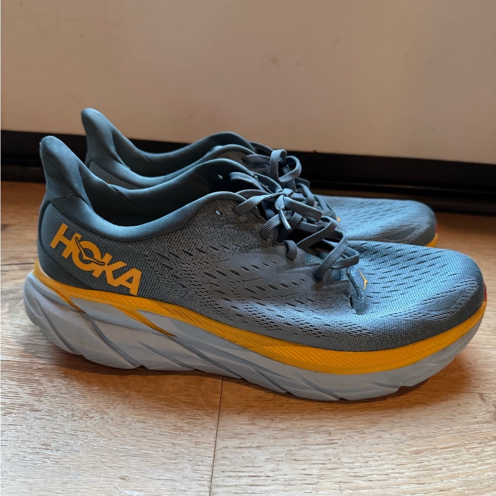 Hoka Men’s Sz 12.5 Clifton 8 Sneakers Running Shoes price firm!